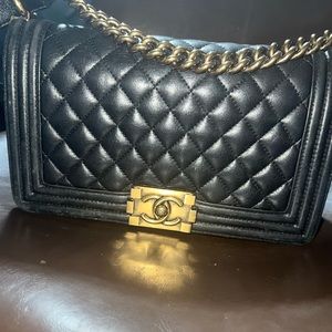 Chanel boy bag , gold hardware